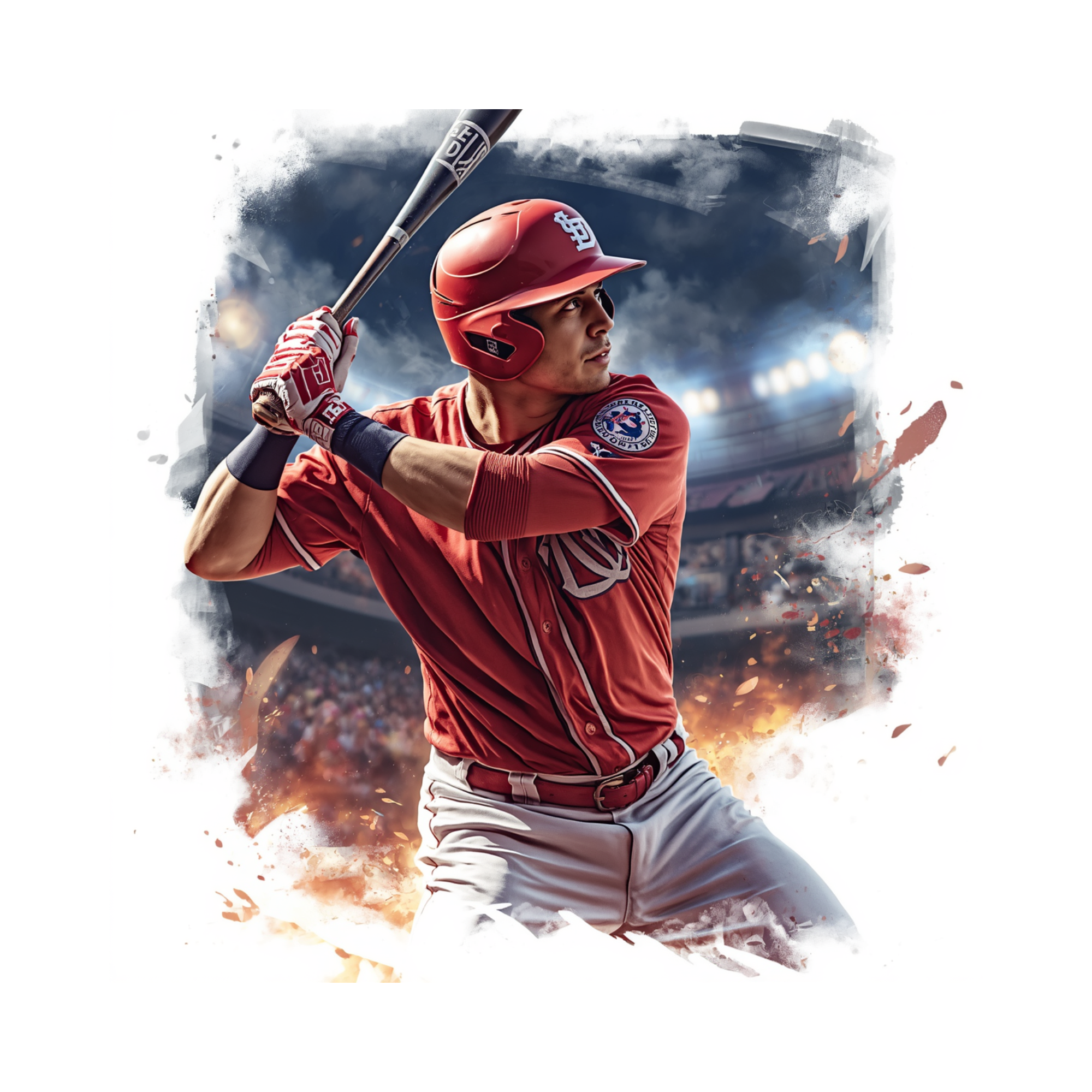 Player in red jersy